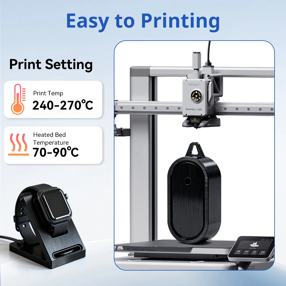 KINGROON 300 جرام من ألياف الكربون PETG خيوط 1.75 مللي متر عالية القوة مقاومة للحرارة PETG-CF مواد الطباعة ثلاثية الأبعاد لمعظم طابعات FDM ثلاثية الأبعاد #4