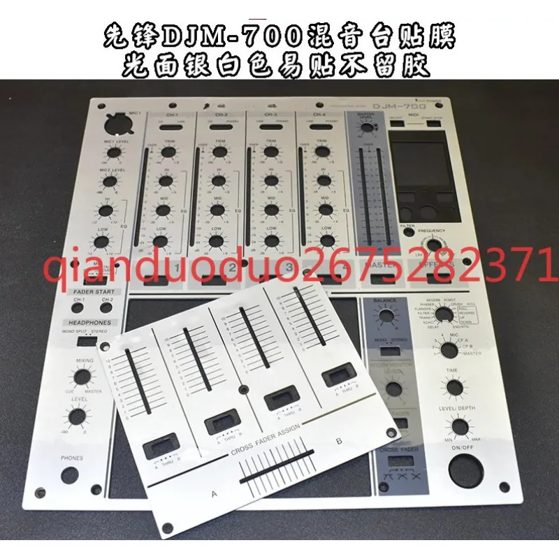 Pioneer-Mixing Console Panel Protection Film, liso branco prateado