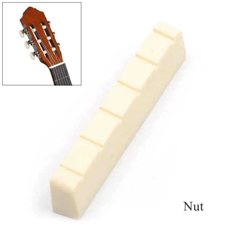 ABS Plastic Classical Guitar Nut / Saddle for 6 String Classical Guitar, Vintage Style Guitar Bridges Accessories