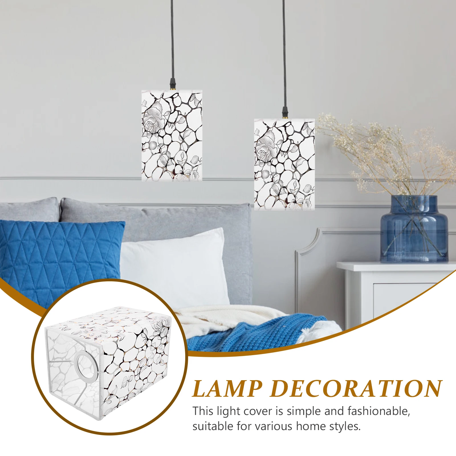 

Anti-Glare Lampshade Cloth Iron Floor Lamp Cover Pvc Retro Style Wall Shade Replacement Indoor Light Cover Soft Glow Decorative