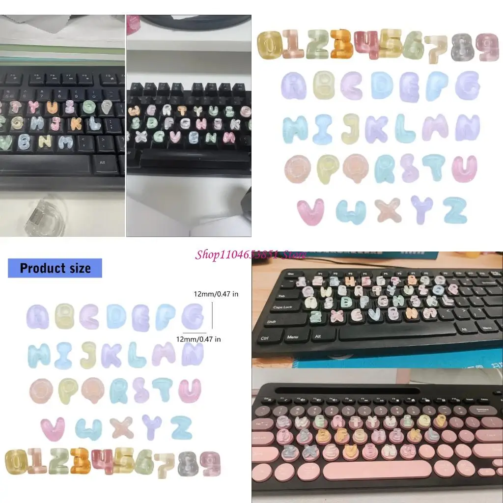 36Pieces Keyboard Stickers Set Includes Letter And Number For Wrist Comfort 