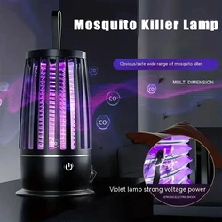 Lámpara repelente de mosquitos portátil, trampa eléctrica para moscas, lámpara antimosquitos silenciosa, recargable por USB para interiores