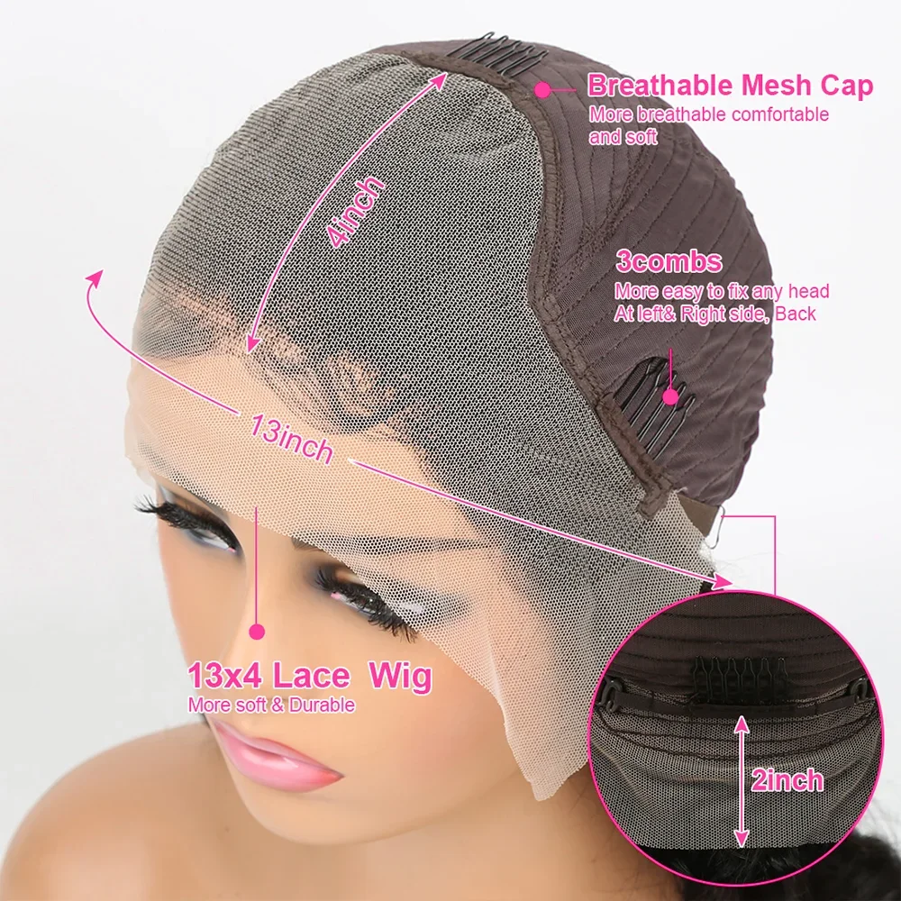 AMYTUD قصيرة بوب شعر مستعار عابث قطع 13x4 الدانتيل الشفاف الجبهة الباروكات باروكة من شعر طبيعي للنساء البرازيلي مستقيم الدانتيل شعر مستعار أمامي #6