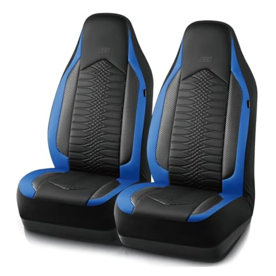 

Чехлы для автомобильных сидений из пены с эффектом памяти, кожаные, с высокой спинкой, стеганые, водонепроницаемые, для спортивных автомобилей, на передние сиденья, совместимые с подушками безопасности