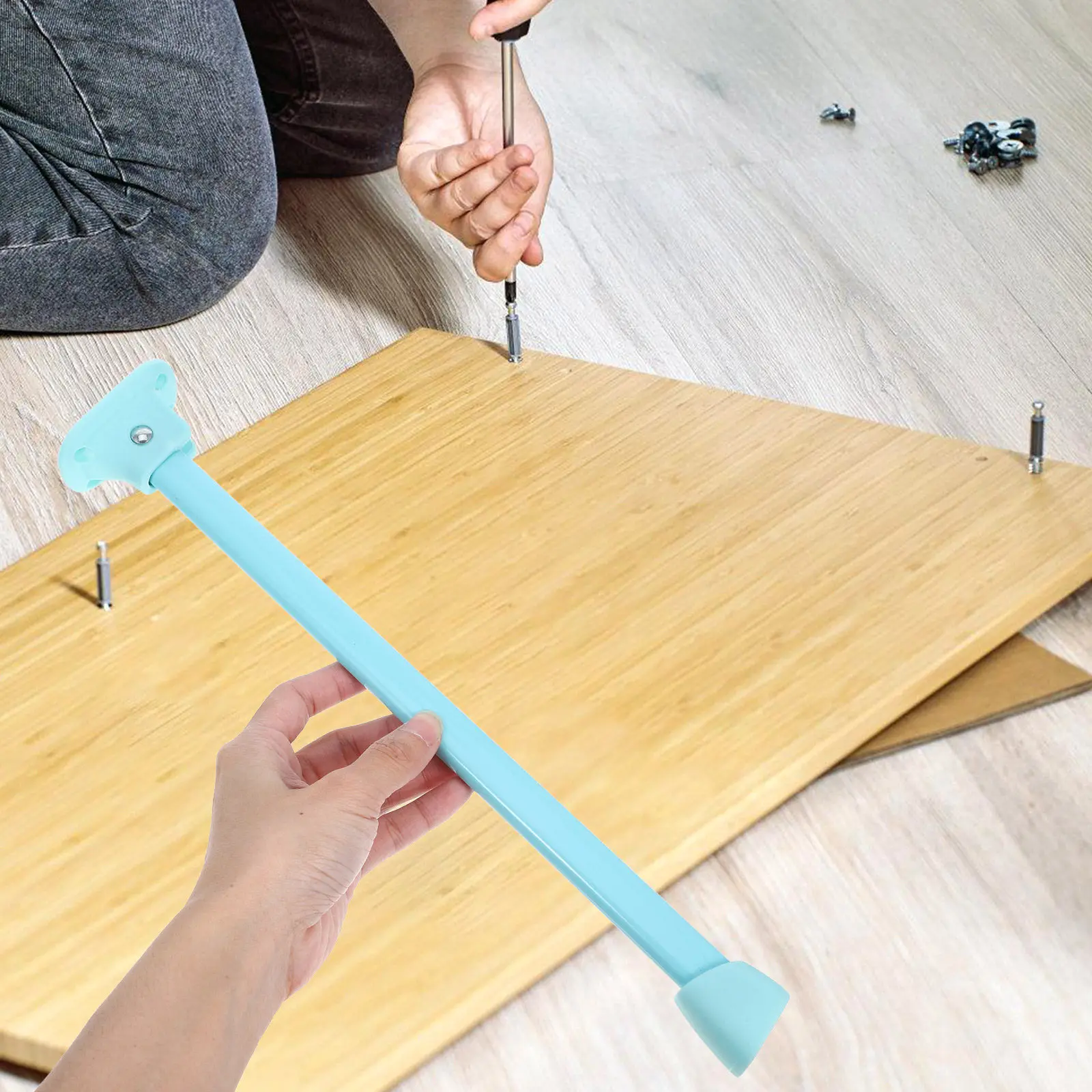 Folding Metal Table Legs Set Adjustable Sturdy Furniture Legs for Desk Riser and Table Upgrade
