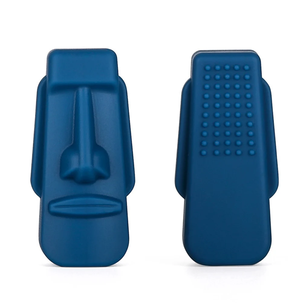 

2Pcs Face Shape Molar Cartoon Fish Molar Silicone Teether Creative Molar Rod (Grey+ Royal Blue)