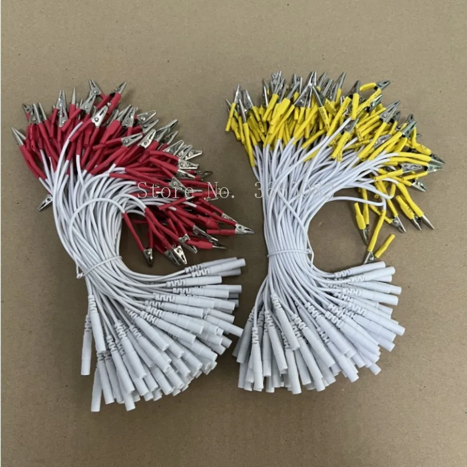 30ps Tens/Ems tieline Alligator Clip Cable Wire Electrode Accessories For Hwato SDZ-II Electronic Acupuncture2mm Pin Type Cables