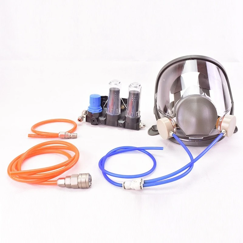 Gas supply gas full mask, dust spray paint spray mask