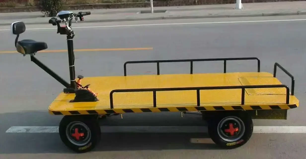 forLarge Load Capacity Warehouse Truck Garden Electric Trolley Electric Carry Wagon With 4 Wheels