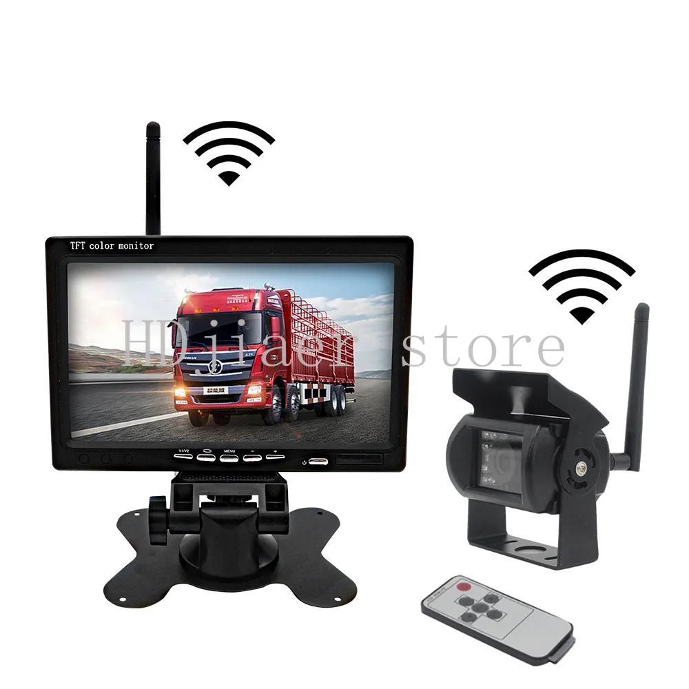 

7-inch wireless analog signal monitoring truck dashcam reversing camera blind spot camera