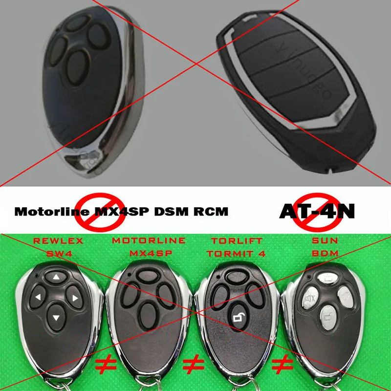 10PCS Alutech AT-4 ASG600 AN-Motors ASG1000 AR-1-500 AnMotors AT 4 Garage Door Remote Control 433MHz Rolling Code Newest
