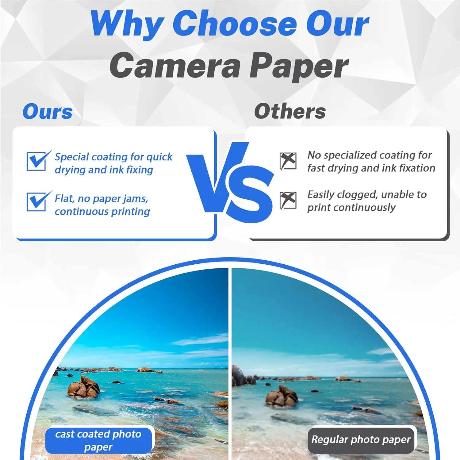 A5 Photo Paper , Waterproof Glossy for Photo Paper，A5 Size 230gsm Waterproof Embossed Card Paper Inkjet Photo Paper