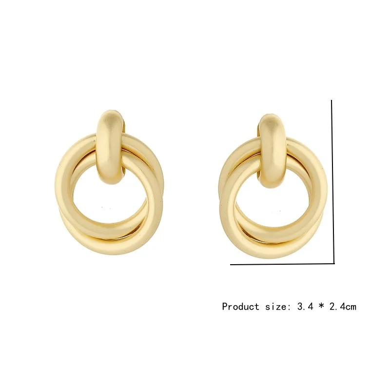 Retro Style Earrings Sold In Circular Shapes Fashionable New Styles Versatile Styles Exaggerated Geometric Earrings For Women\'s