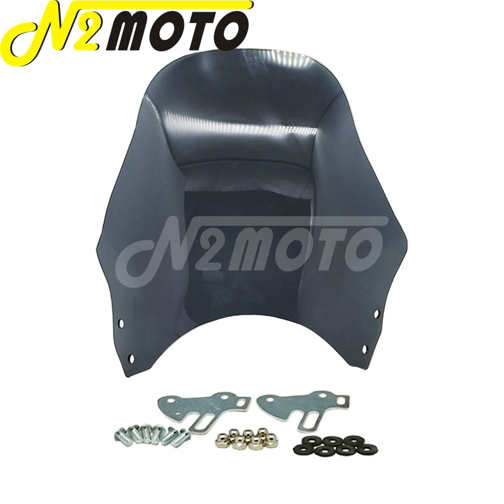 Universal Motorcycle Round Headlight Windshield Windscreen Air Deflector Kit For Suzuki Honda Yamaha Kawasaki BMW Aprilia Ducati