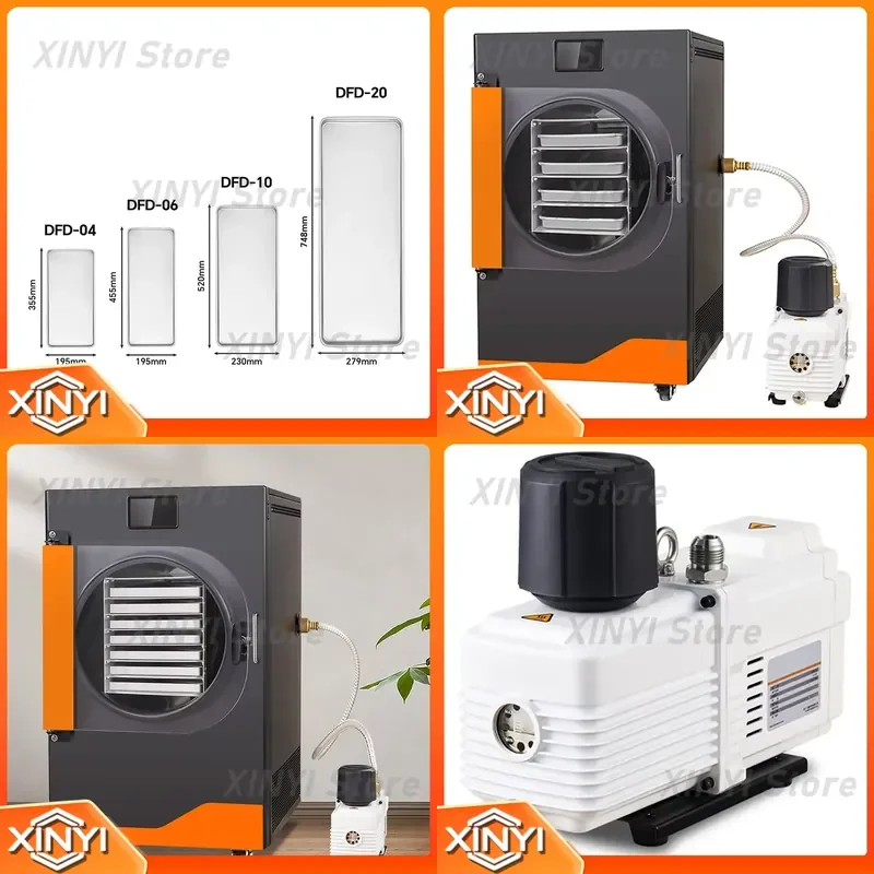 for 4kg Freeze Dryer Vacuum Automatic Food Freezer 7 Tier 20kg Capacity for Fruit Vegetable Meat Snack Customized