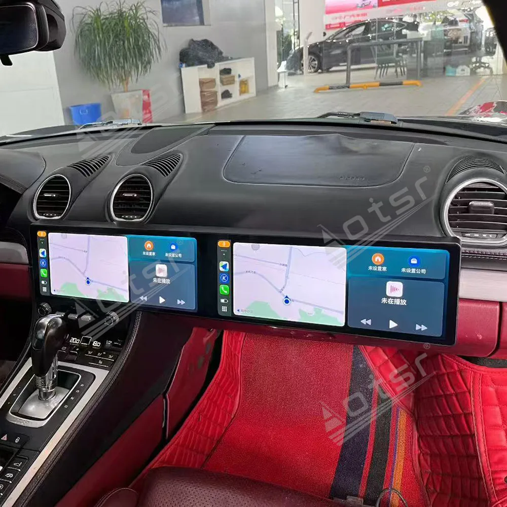 جديد مزدوج 12.3 "أندرويد السيارات لبورشه 718/بوكستر 2016-2023 ترقية راديو السيارة ستيريو Carplay نظام تحديد المواقع HD شاشة الملاحة جهاز #2