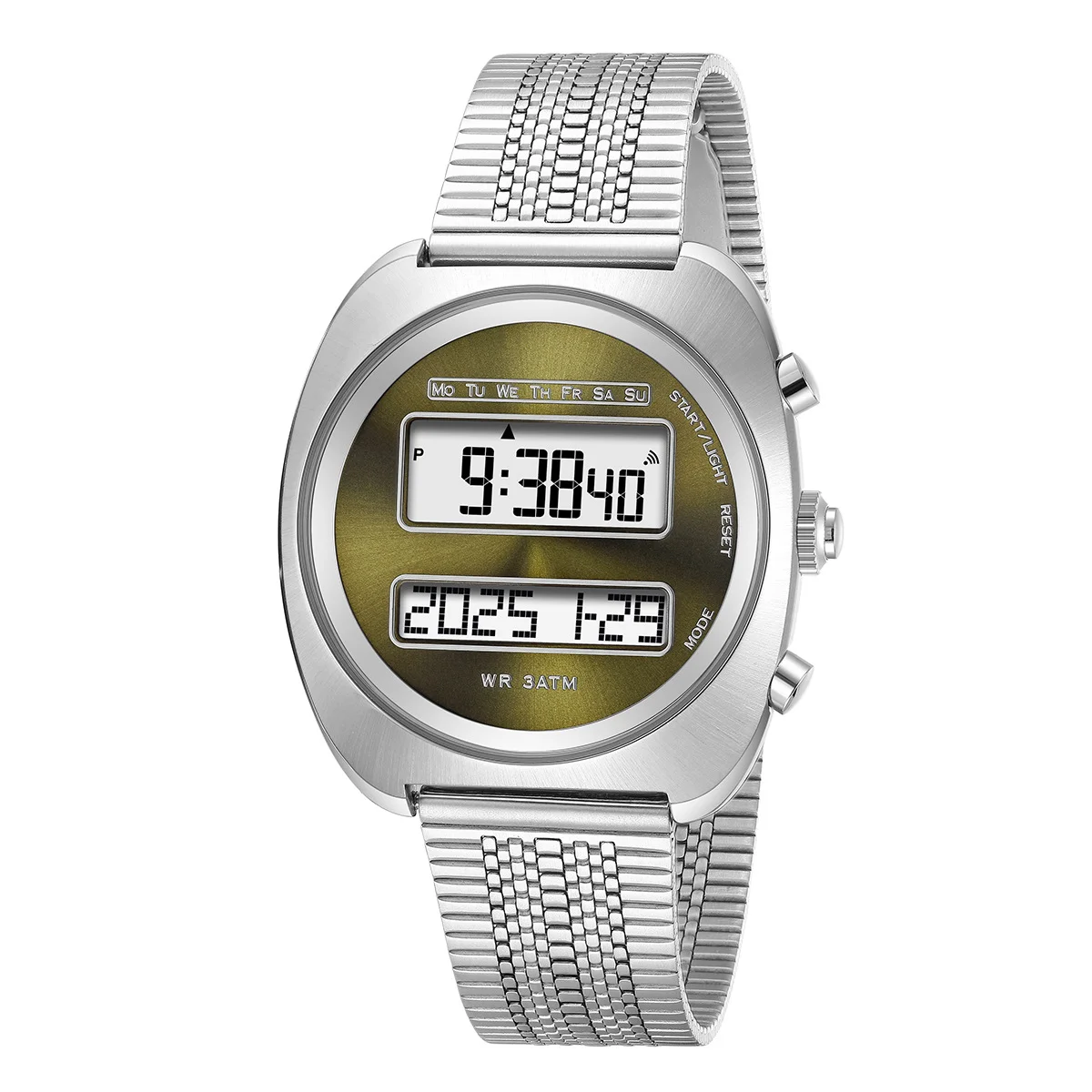 ساعة I Love You الرومانسية هدية رومانسية ساعة رقمية ريترو مع تاريخ شهر سنة، ساعة يد مضيئة بإضاءة خلفية مزدوجة الشاشة