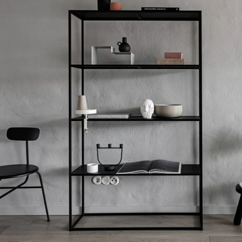 

Modern simple wrought iron shelves, living room, porch cabinet, storage rack, multi-layer floor-to-ceiling home display rack