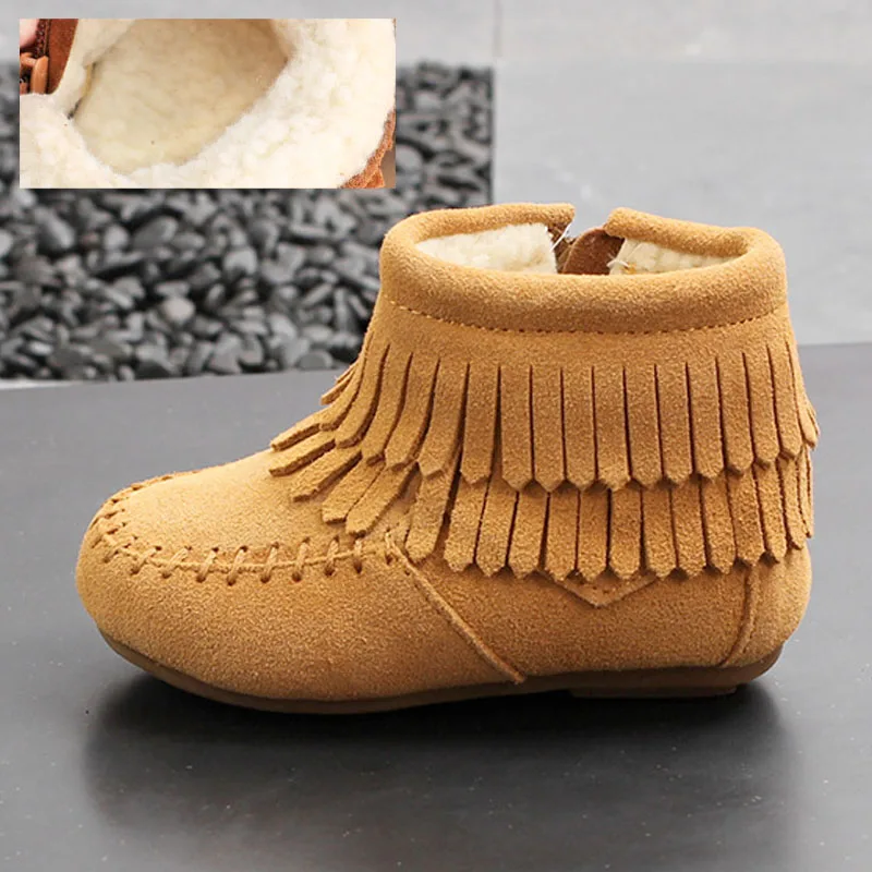 Kids Fashion Genuine Leather Boots for Girl Autumn Toddler Baby Shoes Cowhide Suede Girls Short Boots Winter Children CSH1562