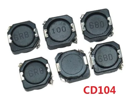 10 قطعة CD127/105/104/75/74/54/43/32 5D28/4D28/3D16 0650 0630 0520 1040 5040 1265 3.3/2.2/4.7/6.8/10/15/33/47/68/100uh/مغ