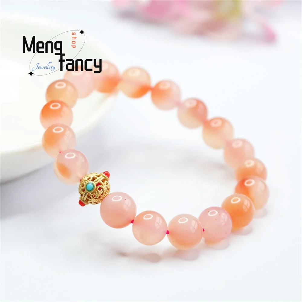 Natural Salt Source Agate String Crystal Colorful Bracelet Simple Elegant High-grade Fashion Jewelry Best Selling Holiday Gifts
