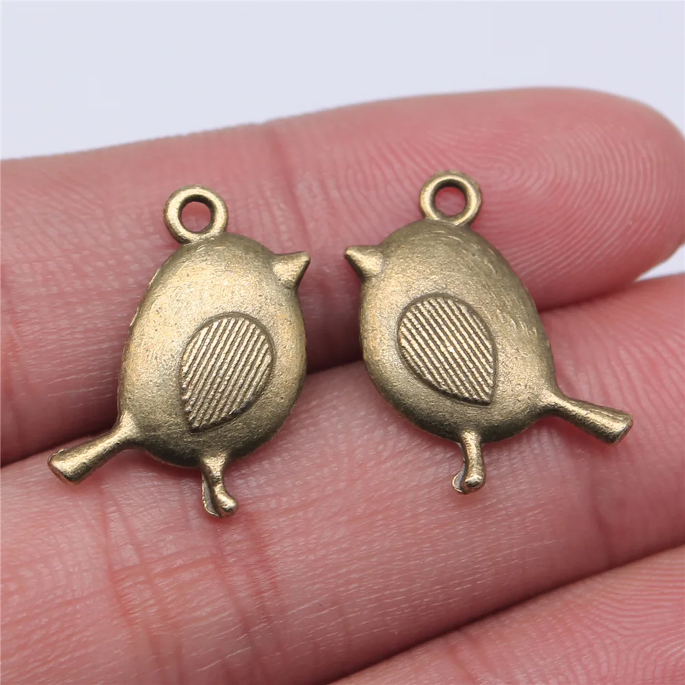 

10pcs 20x13mm 2 Colors Antique Silver Color Antique Bronze Color Bird Charms Handmade Jewelry Making Accessories