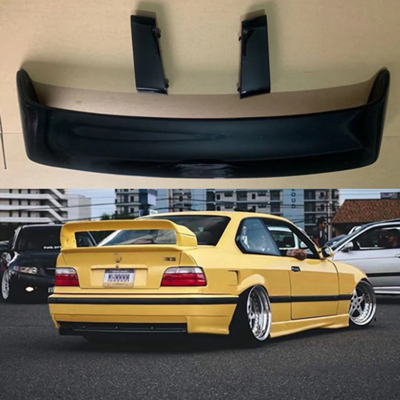 For BMW E36 M3 spoiler 1990-2000 BMW M3 series GT Style spoiler E36 Series 3 coupe ABS plastic materail unpainted spoiler
