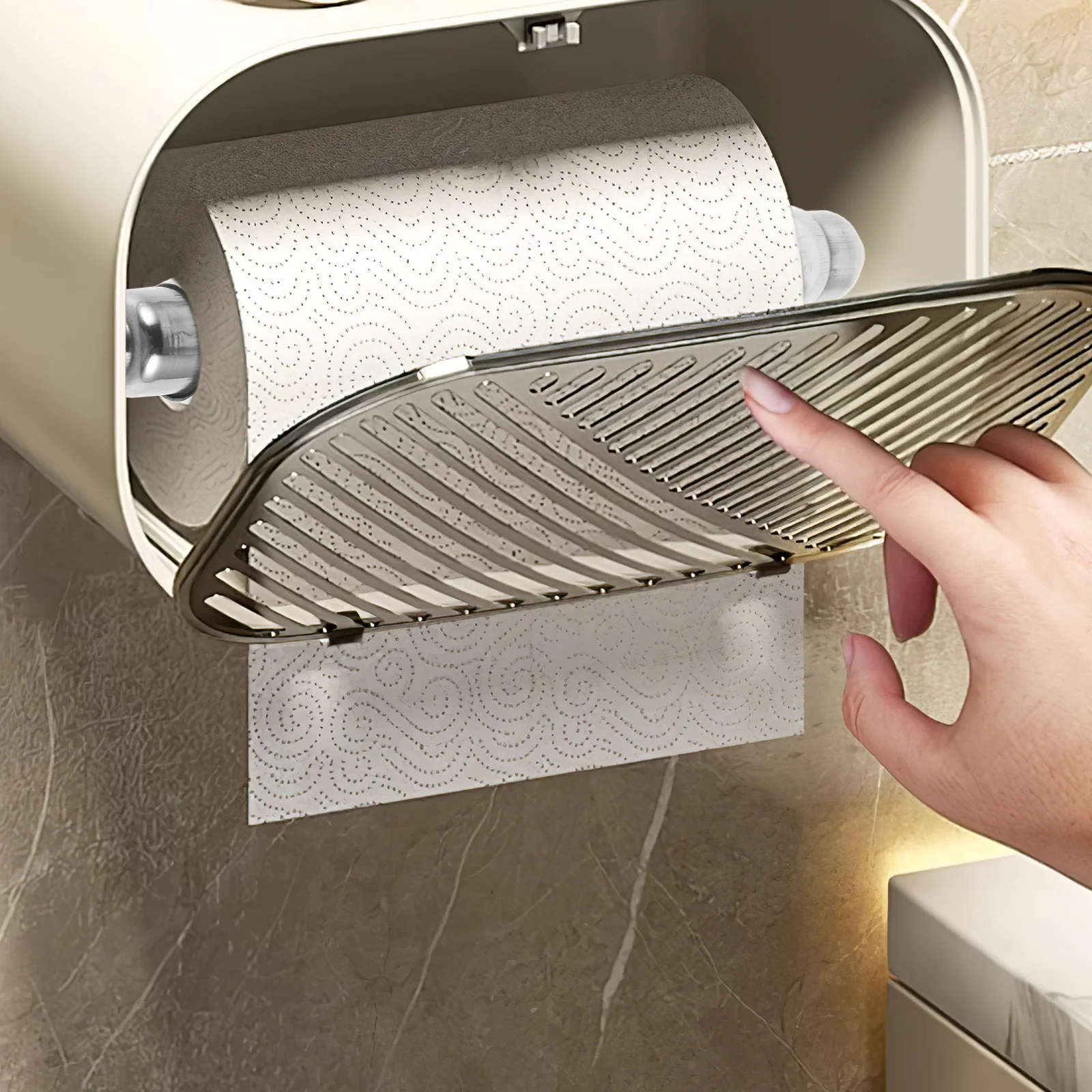 

Retractable Tissue Roll Holder Insert For Bathroom Hotel Home Use Compatible With Various Paper Sizes Simple Spring Loaded