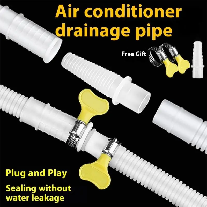 F92F Air Conditioner Drainage Connector Flexible Installation Transparent Observation