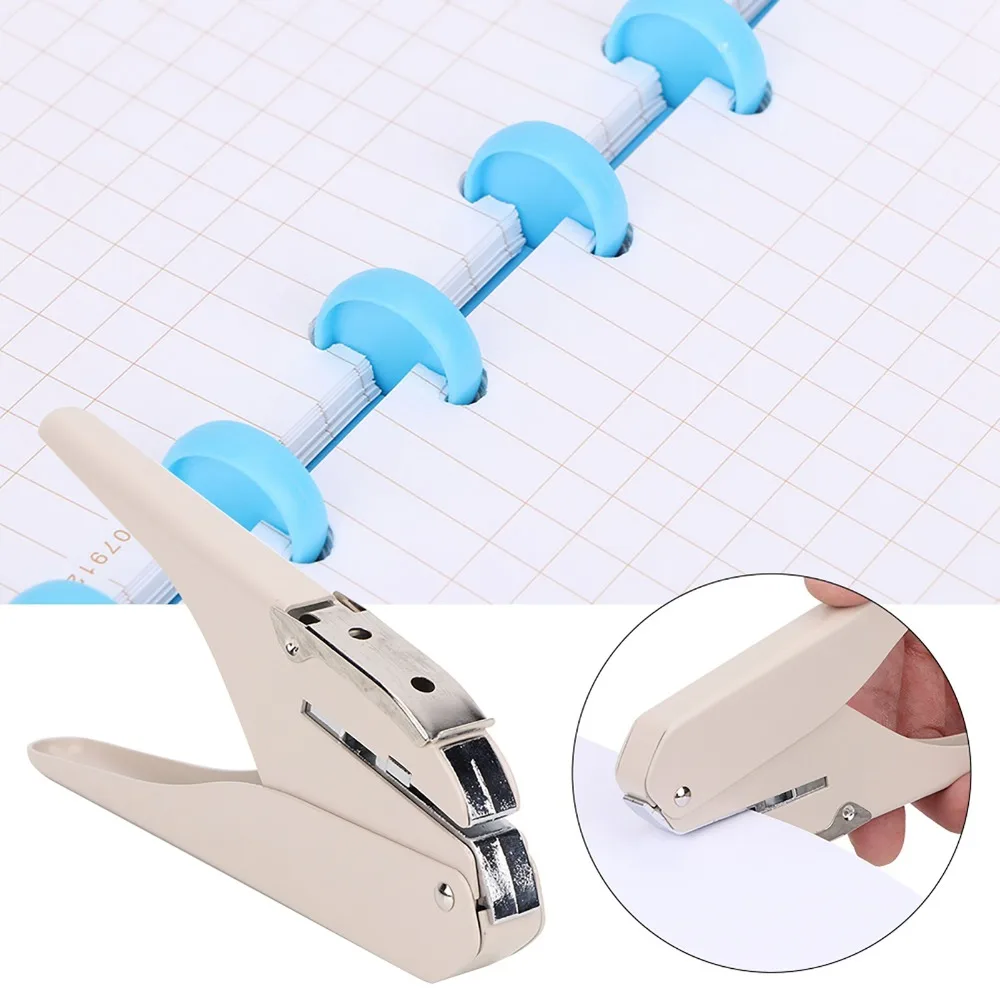 Mushroom-shaped Hole Mushroom Punching Tool Orange Pink/Grey/Blue for A4 Paper Loose Leaf Page Puncher Portable