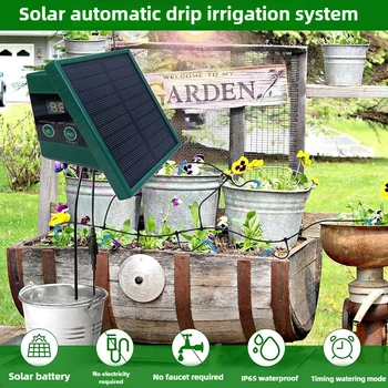 Solar Irrigation System for Garden Balcony Automatic Drip Irrigation DIY Garden Watering S