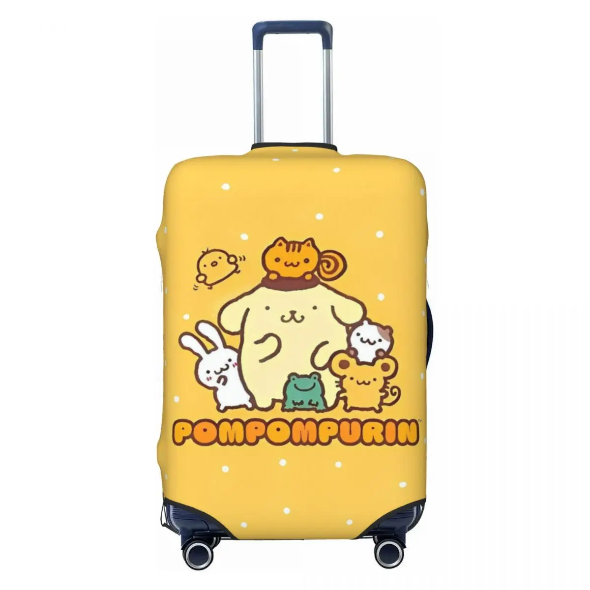 

Cute Cartoon Pom Pom Purin Pattern Suitcase Cover Flight Cruise Trip Practical Luggage Case Protection