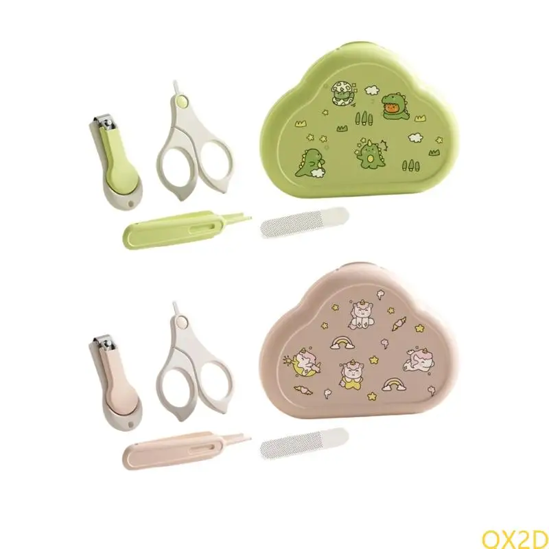 

QX2D Neworns Grooming Essential Set с безопасными ногтями ножницы ножницы и ящик для хранения для путешествий для ухода за