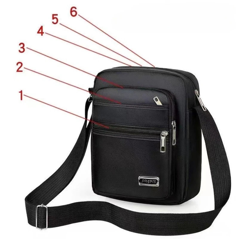 Waterproof Men's Shoulder Bag - close-up view