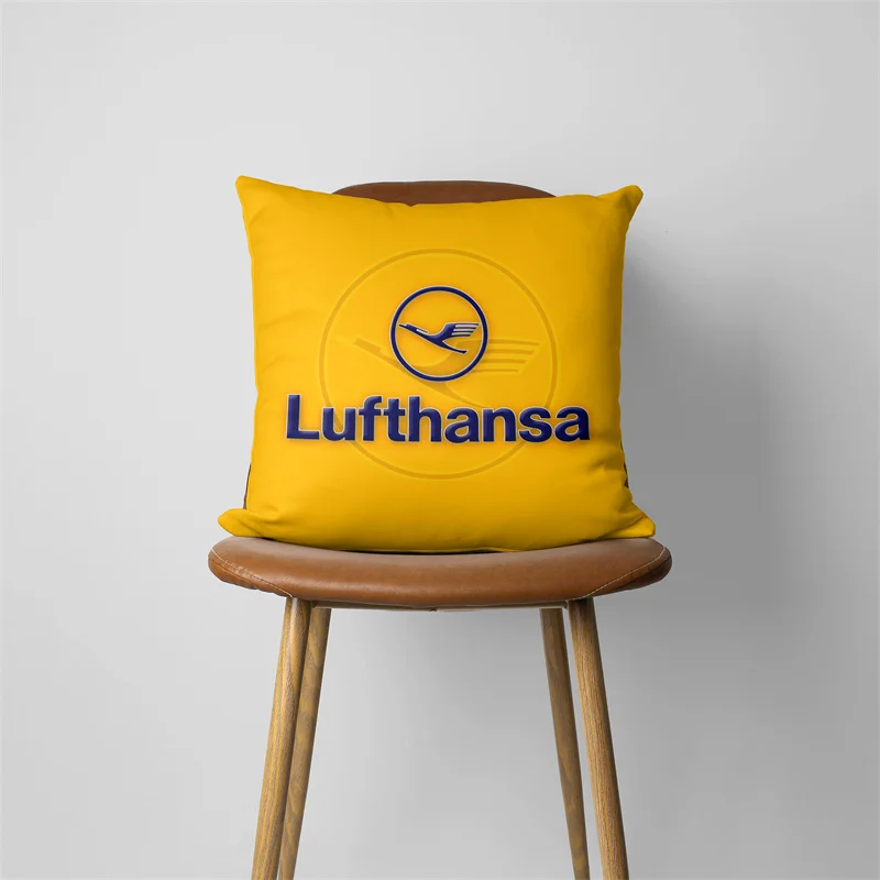 Lufthansa Logo Pillowcase for Car, Pillow Case, Cover, Sofa, Chair, Cushion, Car, 236