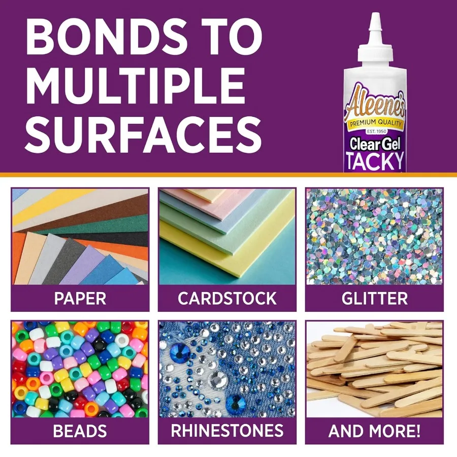 クリアジェルグルー 8オンス - 工芸品、DIY、家庭修理用の多用途接着剤