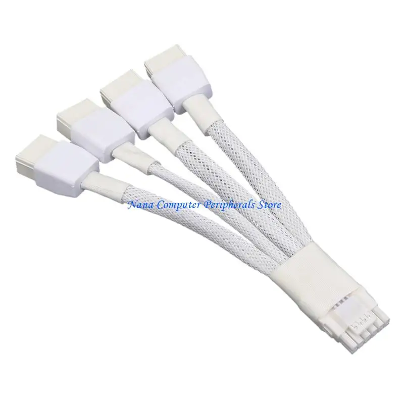 F68C White Braided Design 8Pin to 16Pin Power Cable Graphics Card Supply for 4090