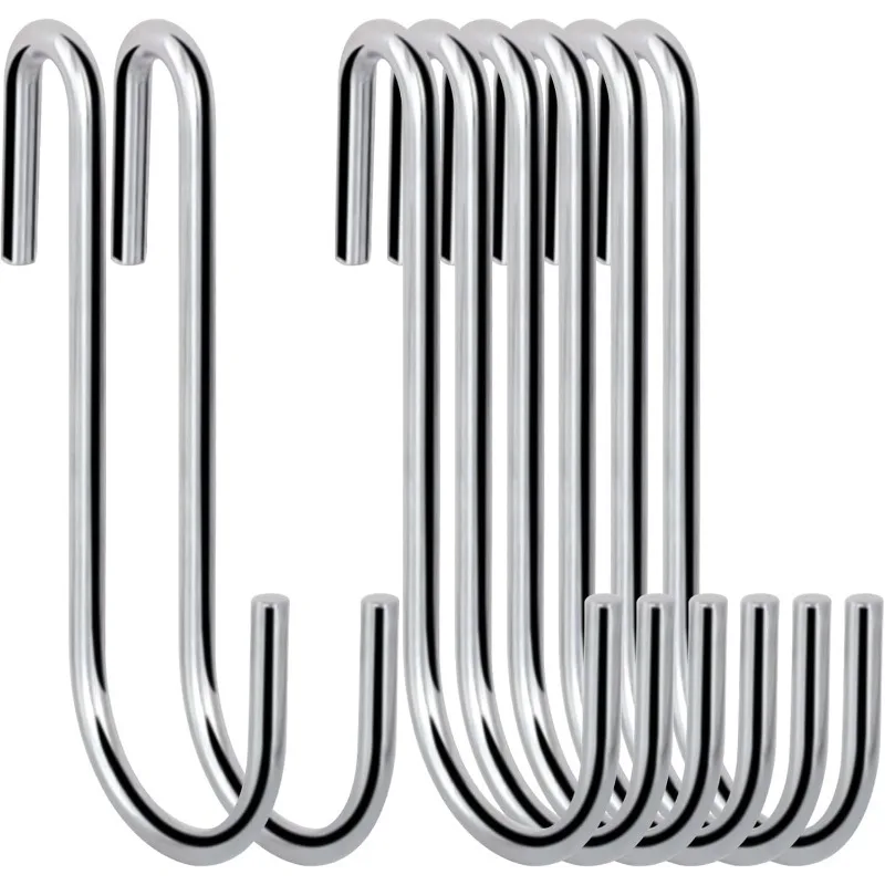 

30 Pack 3 Inch S Hooks Heavy Duty Pan Pot Holder Rack Hooks Hanging Hangers S Shaped Hooks for Kitchenware Pots Utensils Clothes
