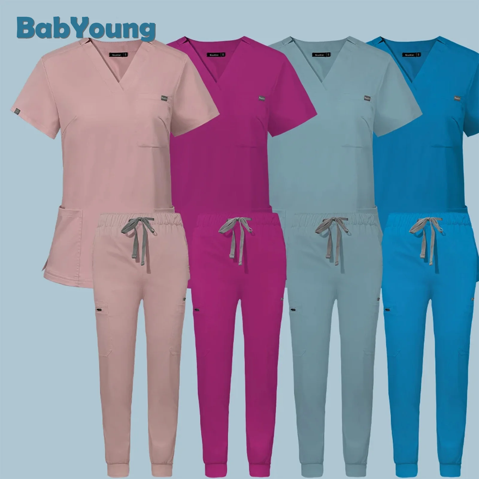 Uniforme de sala de operaciones, conjunto de exfoliantes de trabajo para Hospital, suministros médicos, traje de cirugía Dental para enfermera, ropa de trabajo, venta al por mayor