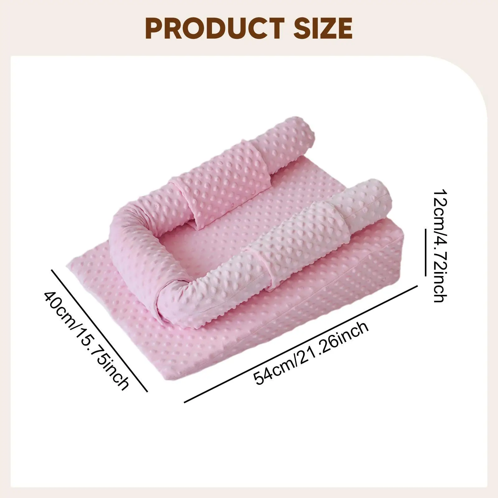 Cuscino con zeppa per bambini Comodo riduzione dello sputa Supporto per neonato Cuscino per l'allattamento al seno Cuscino di supporto per l'alimentazione per lettino per neonati