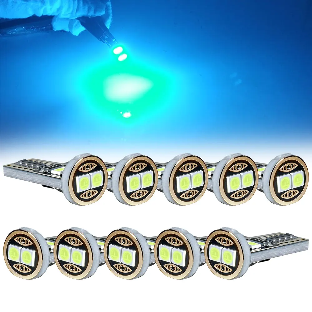 10PCS T10 W5W 3030Chipsets LED Car Side Turn Signals Clearance Lights Bulbs 12V Plug and Play Canbus for Car Brake Reverse Light