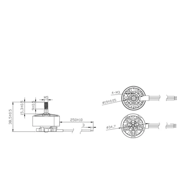 HGLRC MY 2810/3215/4215 Brushless Motor, High Load, 6S/8S, 7–15 inches