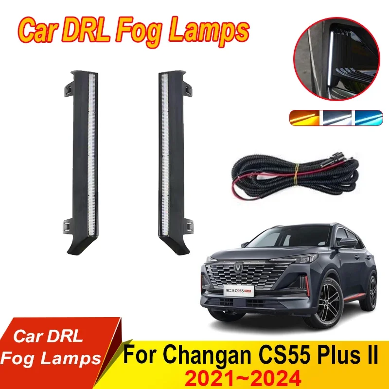 

Car DRL Fog Lamp For Changan CS55 Plus II Qiyuan Q05 2021 2022 2023 2024 ABS Instruction Signal Lights Fog Lamp Auto Accessories