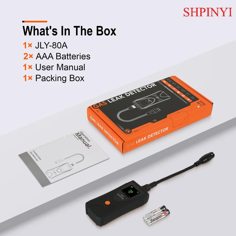 Aikesi Detector High Sensitive Portable Jly-80 Combustible Gas Analyzer With Flexible Sensor Neck Gas Leakage Detector