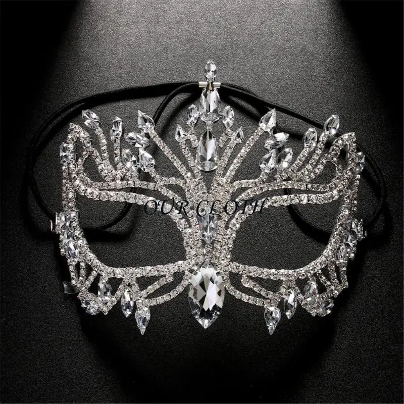 Strasssteine Maskerade Maske Halbgesicht Maske Halloween Partymaske für Männer Frauen Halloween Party Maskerade Dekoration Maske