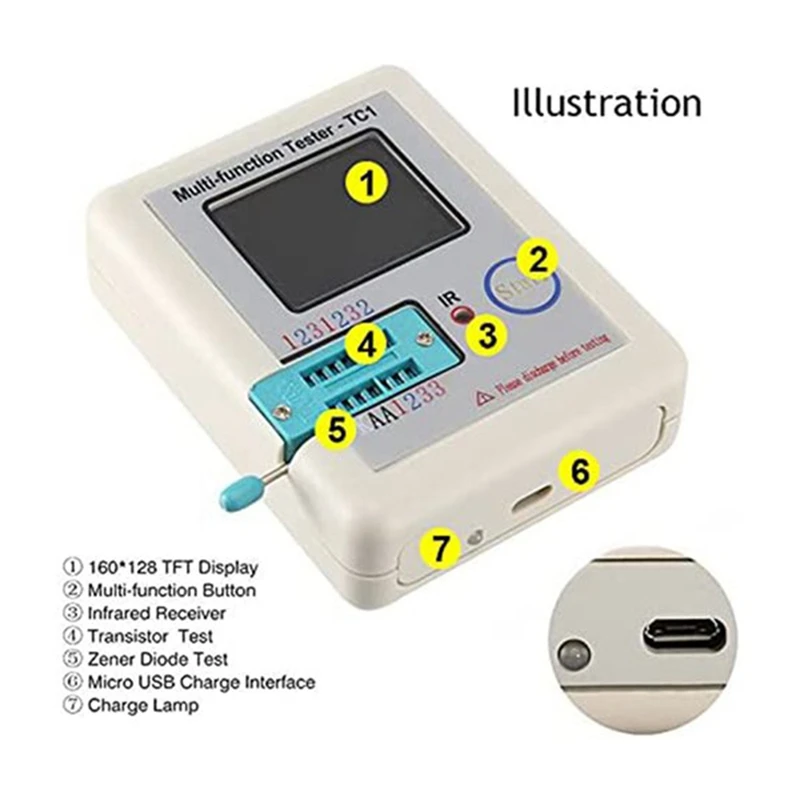 Tester Color Screen Tester Transistor Tester TFT Transistor Tester Graphics Display