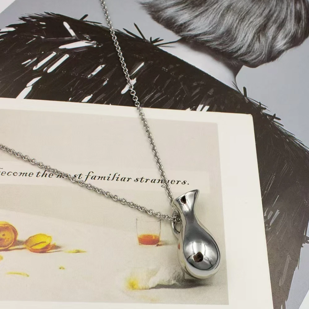 Clean Water Bottle Smooth Sweater Chain Copper Women Light Luxury Personalized Versatile Necklaces Fashion Jewelry