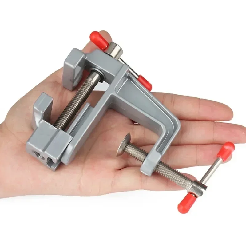 Mini Bench Vise Muliti-Funcational 3.5" Aluminum Miniature Small Jewelers Hobby Clamp On Table Flat Pliers Tool Vice