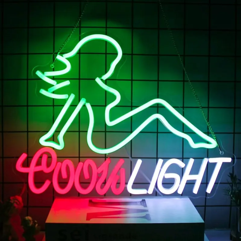 

LED neon light, transparent women's English letter luminous light sign, bar party atmosphere surround light