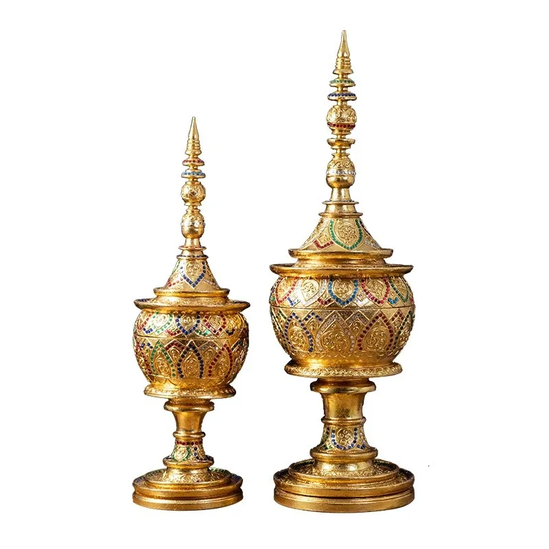 Solid wood production pagoda SPA handicrafts art ornaments pagoda ornaments